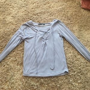 Rare brandy melville lace up long sleeve